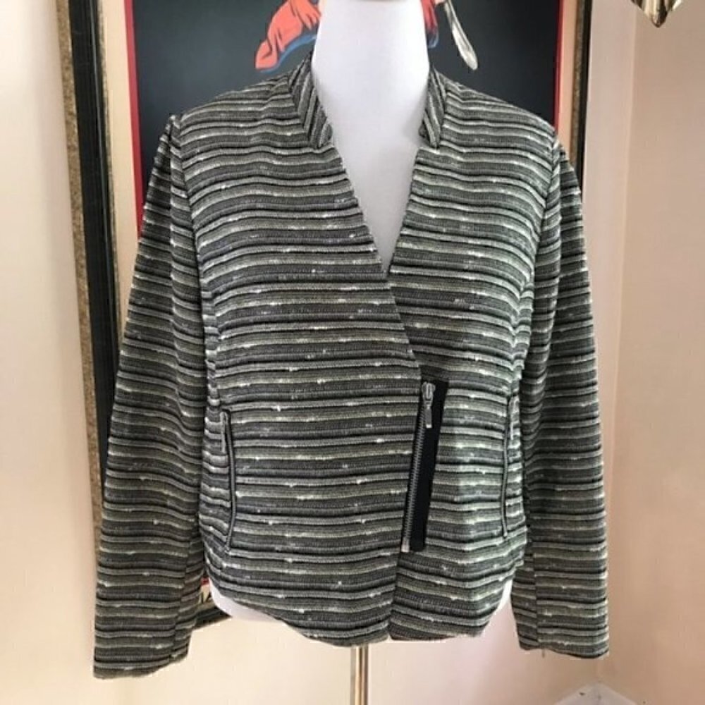 Mossimo: V-Neck Zipper Tweed Jacket Sz 18 - Picture 1 of 8